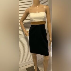 Diane von Furstenberg Strapless Colorblock Dress – Size 4